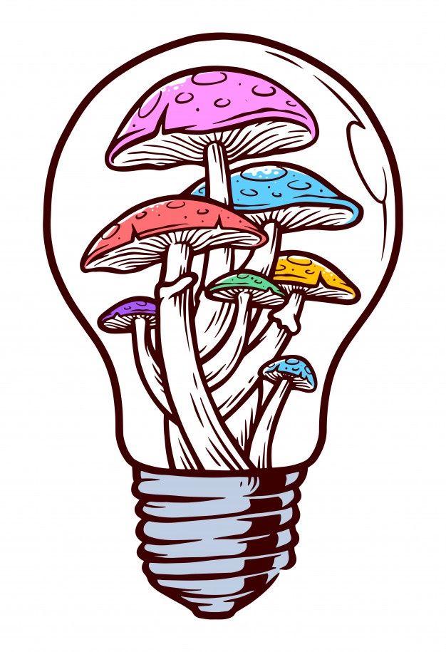Colorful light mushroom illustration | Premium Vector #Freepik #vector #hand #light #hand-drawn #doodle Trippy Drawings, Psychedelic Drawings, Indie Drawings, Art Drawings Simple, Doodle Drawings, Doodle Art Simple, Cool Small Drawings, Colorful Drawings, Hippie Drawing