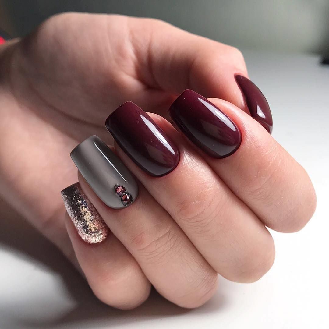 Pin by Lisa on ..12 ногти Burgundy nails, Burgundy nail designs, Party nails