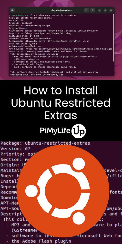 Installing the Ubuntu Restricted Extras Package