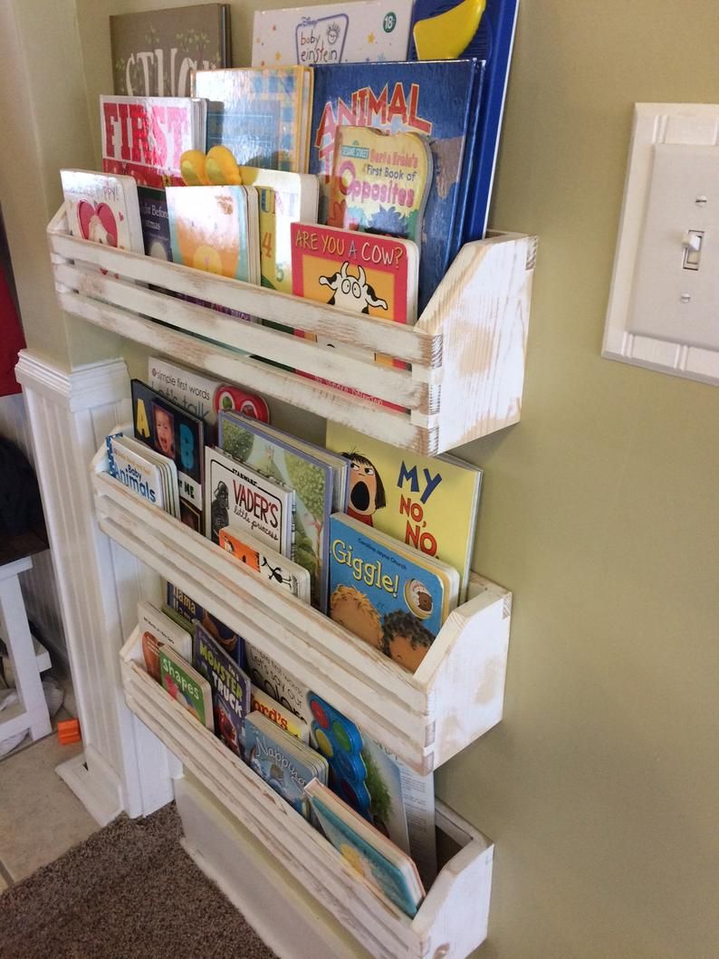 Single Rustic Childrens Book Shelves Kids Shelf Hanging Etsy Bookshelves Room Childrens Book Shelves Kids Shelf
