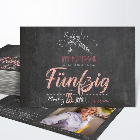 Ankündigung 50 Einladungen