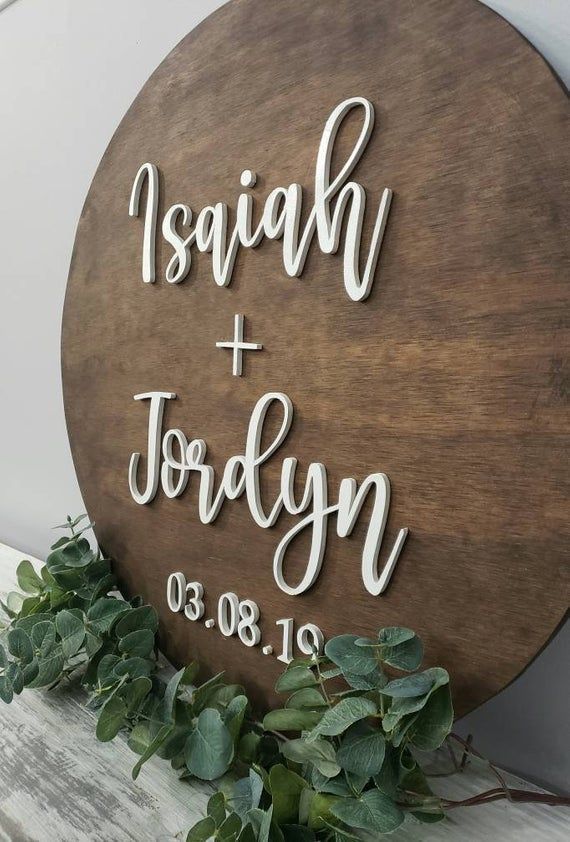 Guest Book Wedding Date Last Name Sign All Wood Circle Round Wall Decor Guest Book Wedding Date Last Name Sign All Wood Circle Round Wall Decor
