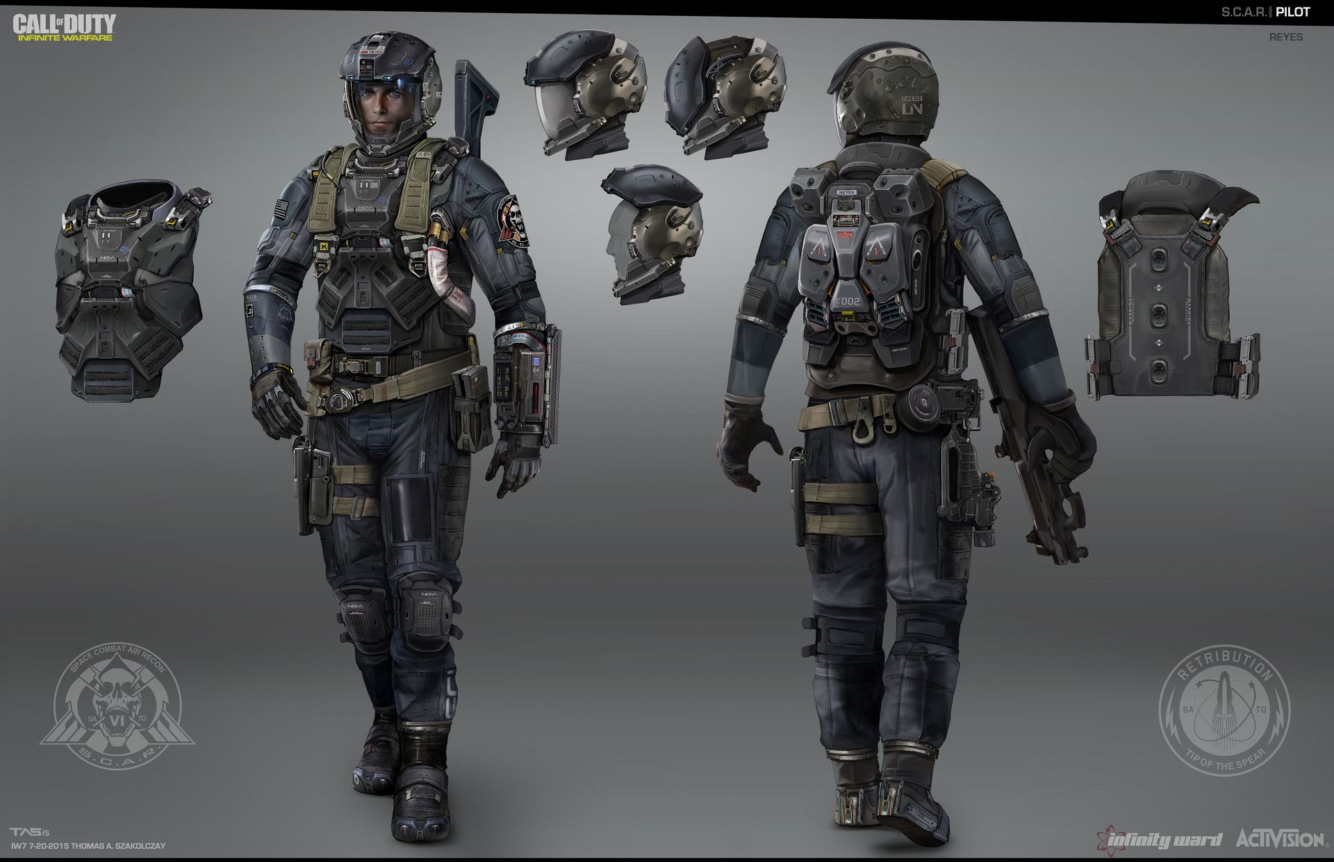 ArtStation Call of Duty Infinite Warfare SCAR Pilot Design, Thomas A