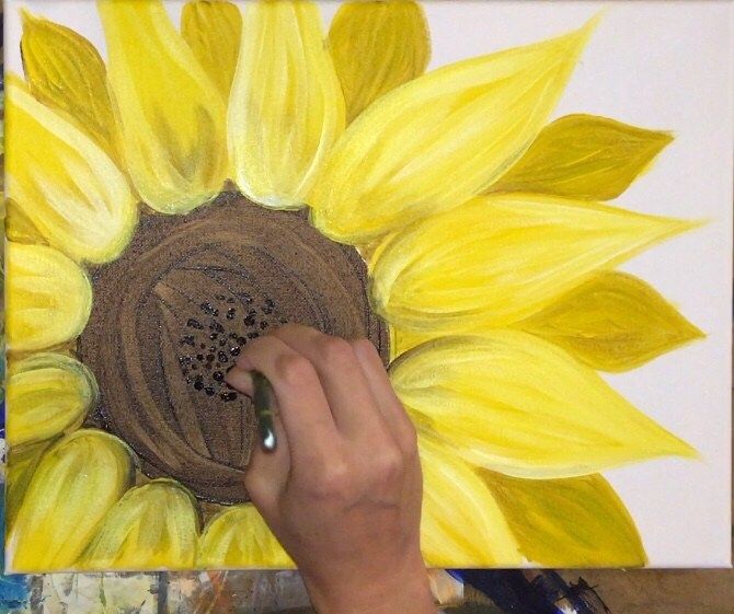 How To Paint A Sunflower Step By Step Painting Tutorial Sunflower