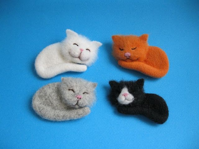 Шерстяная мастерская Елены Худенко / OOAK Needle felted creations by Elena Khudenko : БРОШКИ