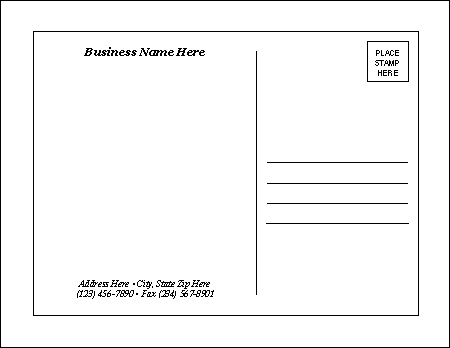 postcards template for kids