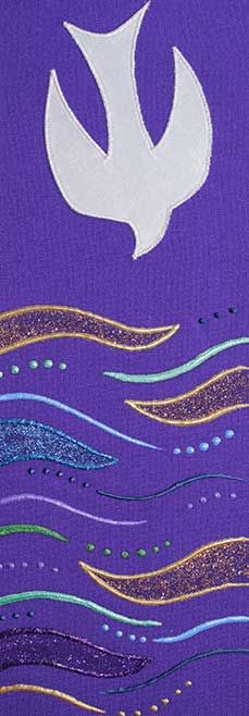 purple stole design dove and water banners pinterest church