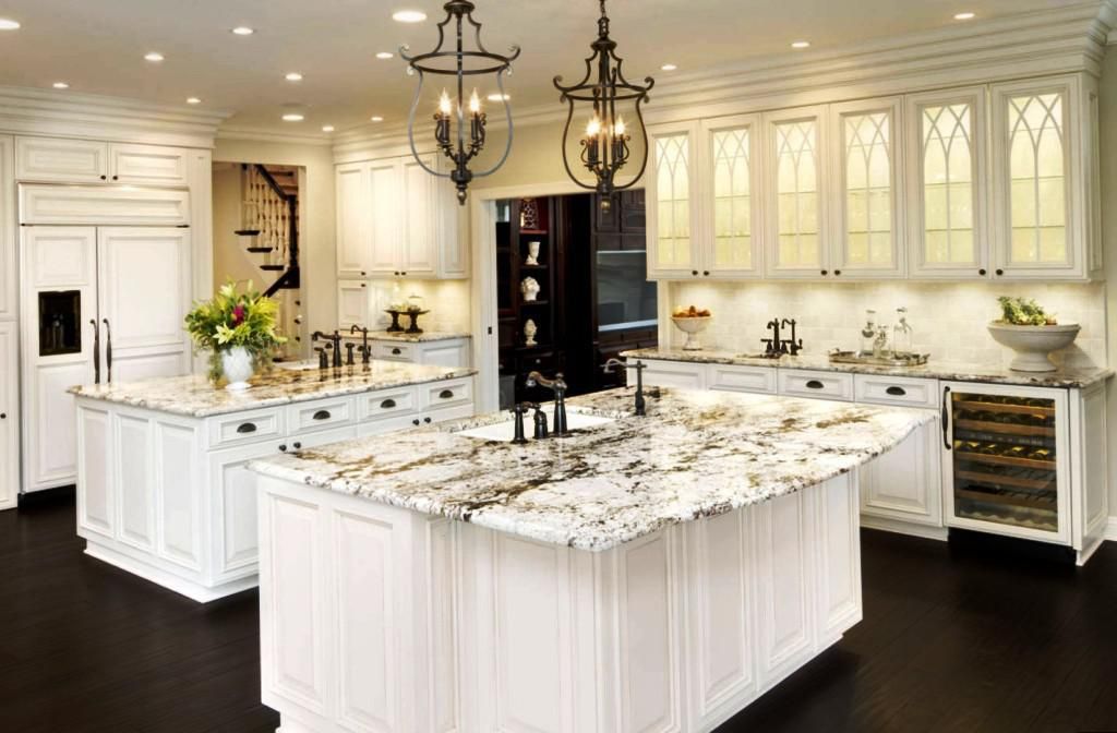 Luxury Kitchen Designs With White And Granite Countertops