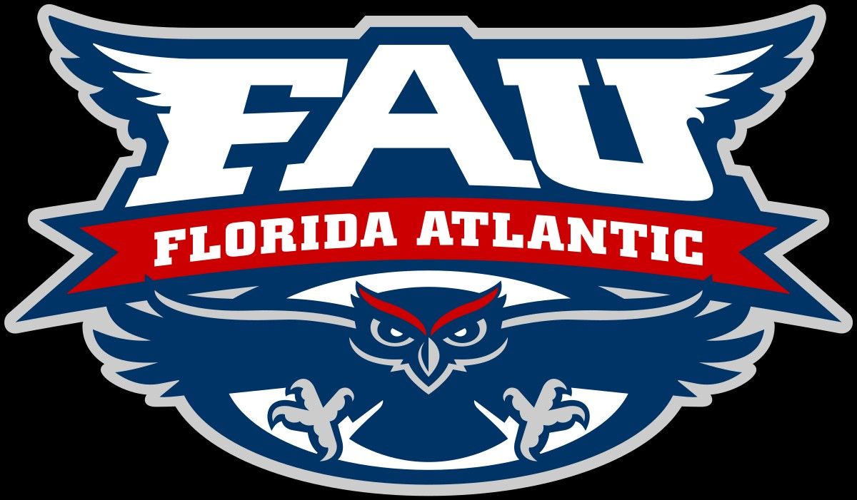 Florida Atlantic University Football Logo Fanmats Ncaa Florida Atlantic University Blue 4 Ft X 6 Ft Area Rug Area Rugs Plush Area Rugs Blue Area Rugs
