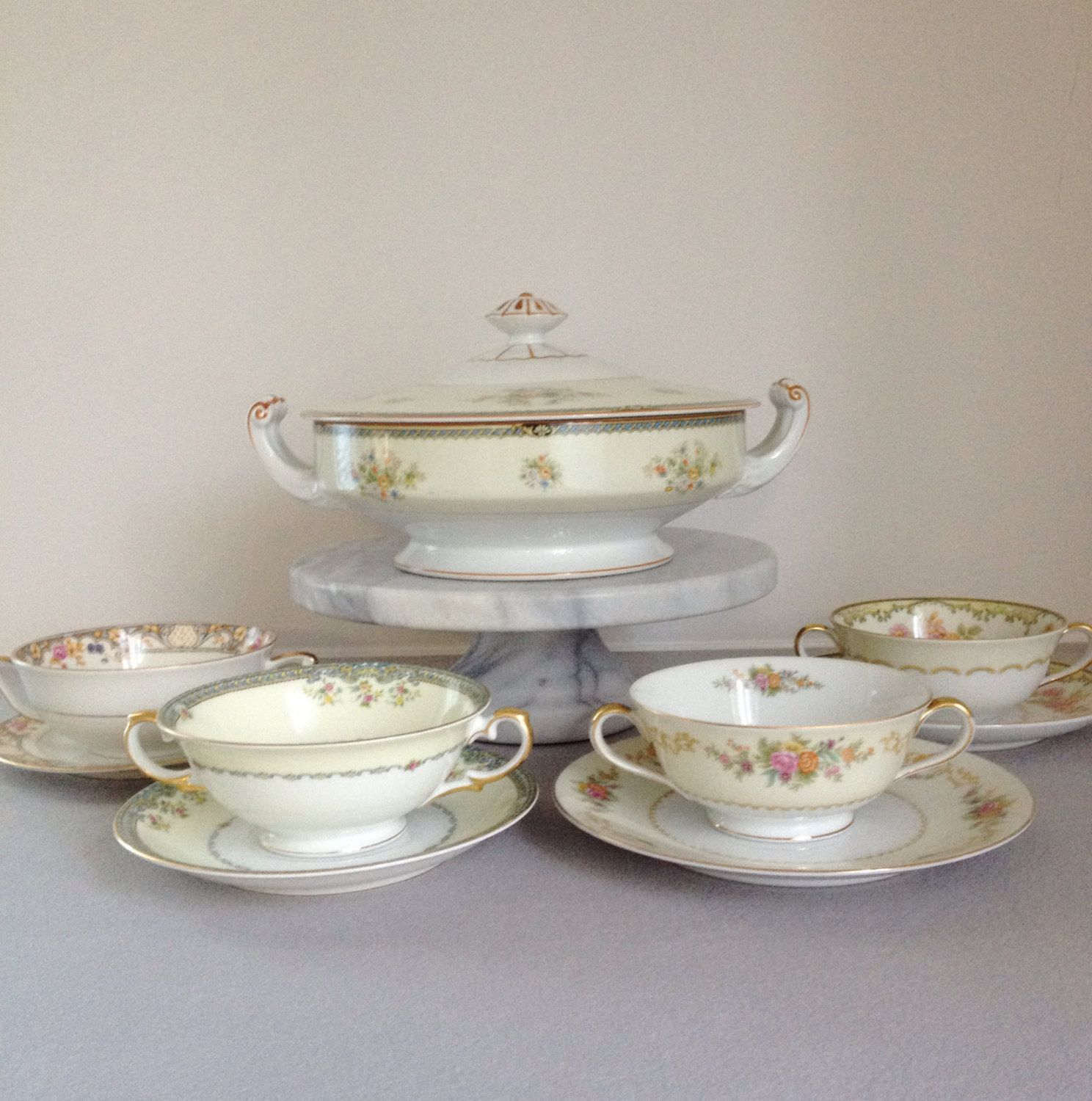 Vintage Soup Bowls,Soup Tureen,Soup Bowl with Handles,Cream Soup ... Vintage Soup Bowls,Soup Tureen,Soup Bowl with Handles,Cream Soup ...