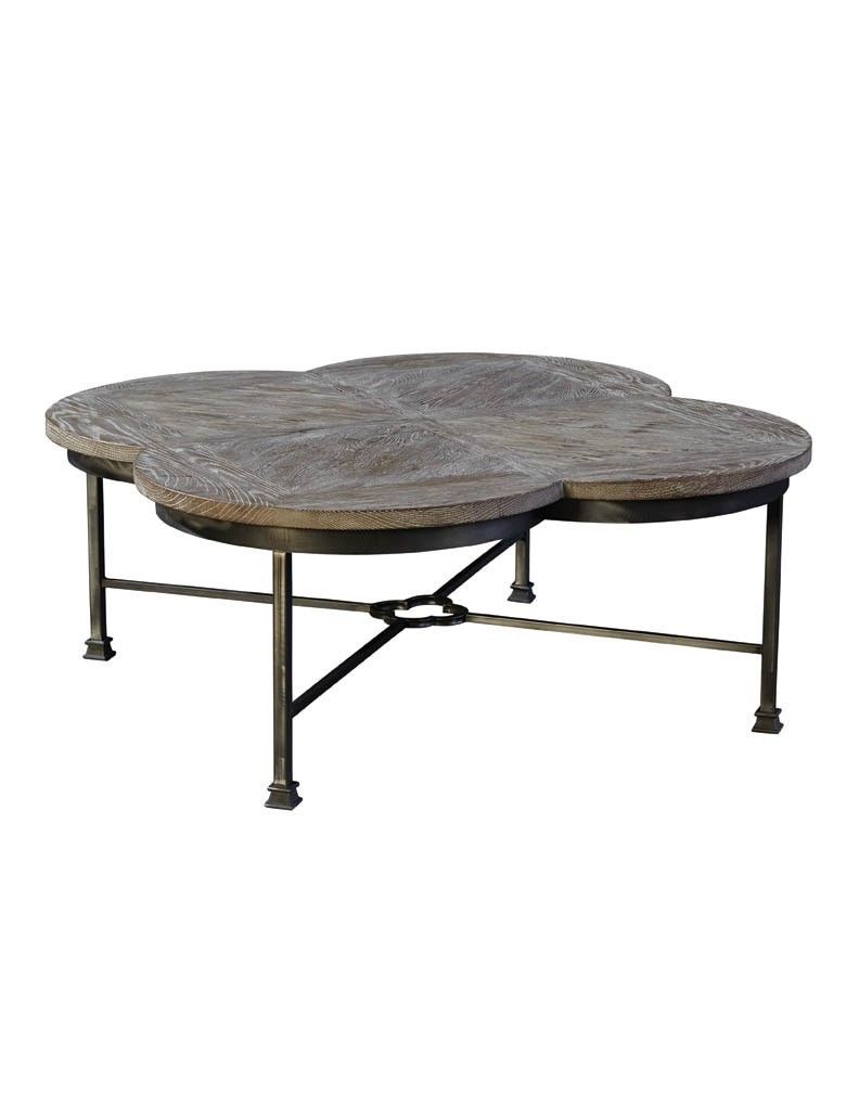 Oak Clover Shaped Coffee Table Coffee table, Coffee Clover Shaped Coffee Table