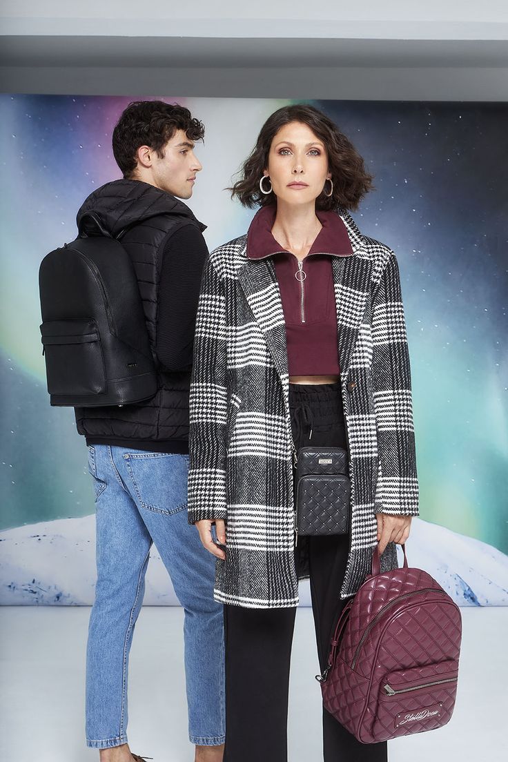 • Black backpack with external pocket and adjustable straps (18831) • Women's backpack in bordeaux with quilted texture, embossment logo, adjustable/detachable straps and external pocket (18666) Womens Backpack, Black Backpack, Bordeaux, Fall Winter, Quilted, Vest, Backpacks, ? Logo, External