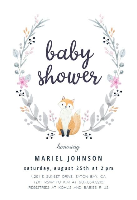 baby shower registry cards template free