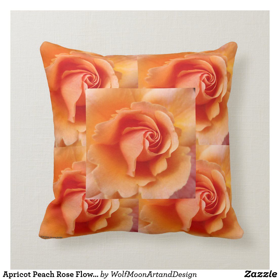Apricot Peach Rose Flower Close Up Photo Tiled Throw Pillow In 2020 Throw Pillows Pillows Decorative Throw Pillows