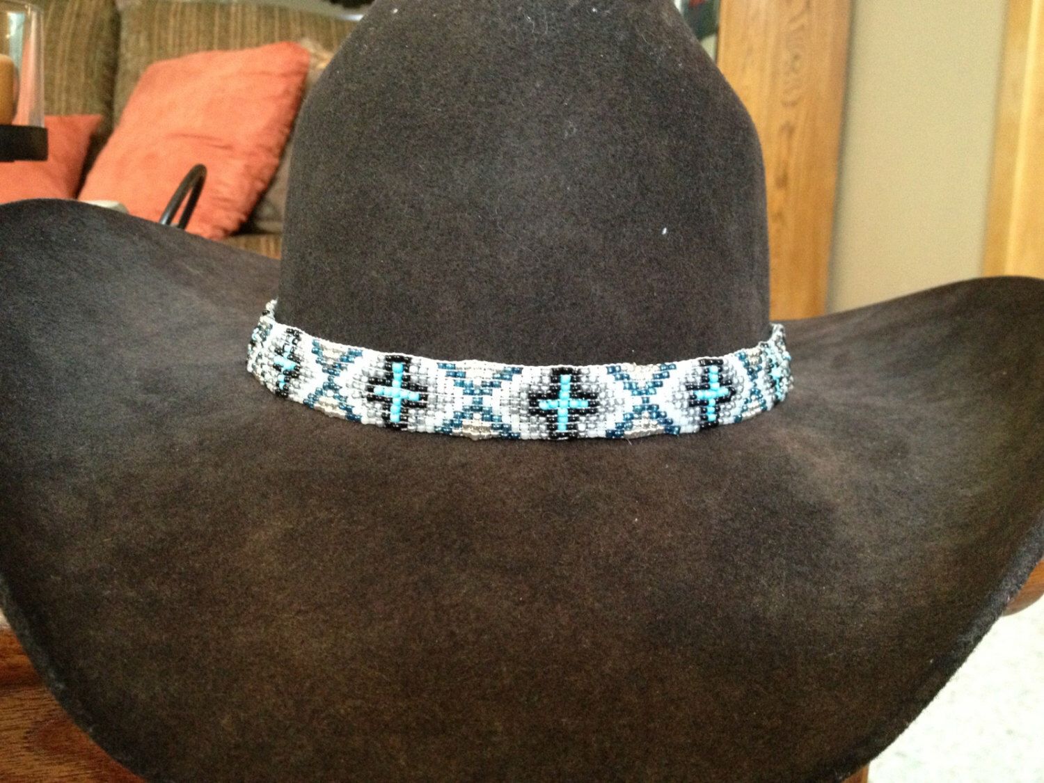 Western Beaded Cowboy Hat Band | Cowboy hats, Beaded cowboy hat bands