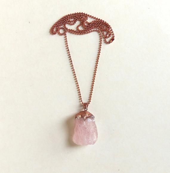 Raw Stone Jewelry Raw Crystal Necklace Double Terminated Tibetan Quartz Necklace Raw Stone Necklace Boho Crystal Point Necklace