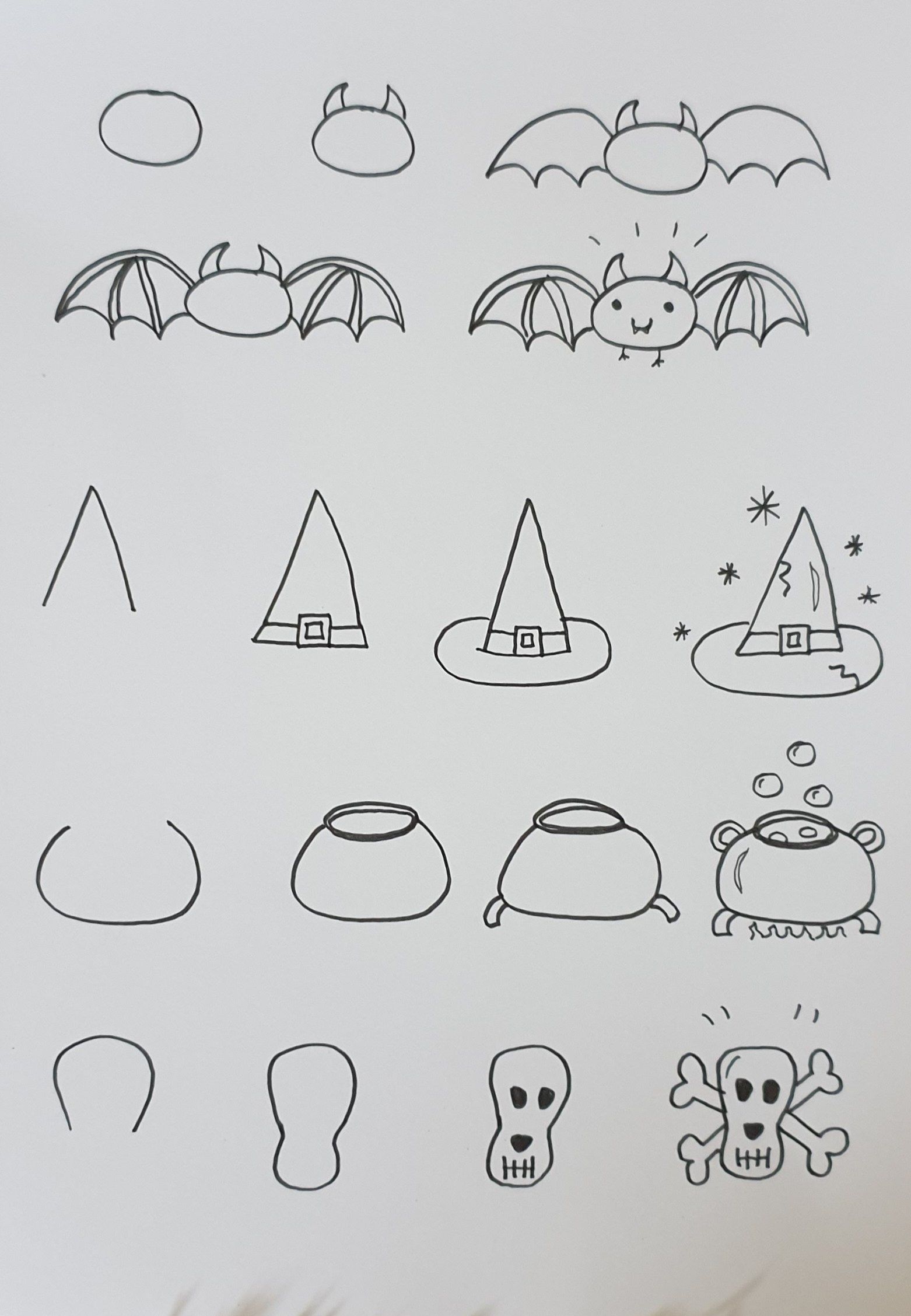 Dessins faciles d'Halloween! Les pas-à-pas pour enfant! - Allo Maman