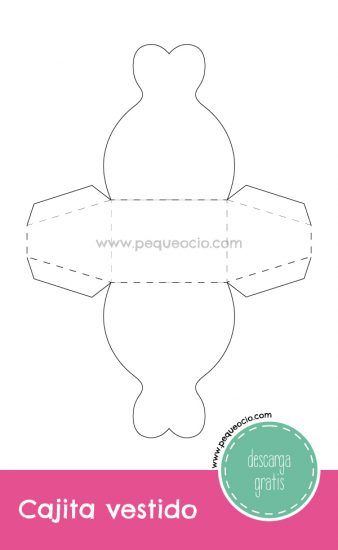 cajitas para regalo en forma de vestido ¡descarga gratis | cajas