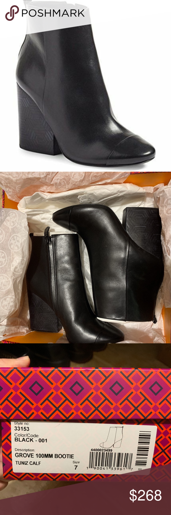 tory burch block heel boots
