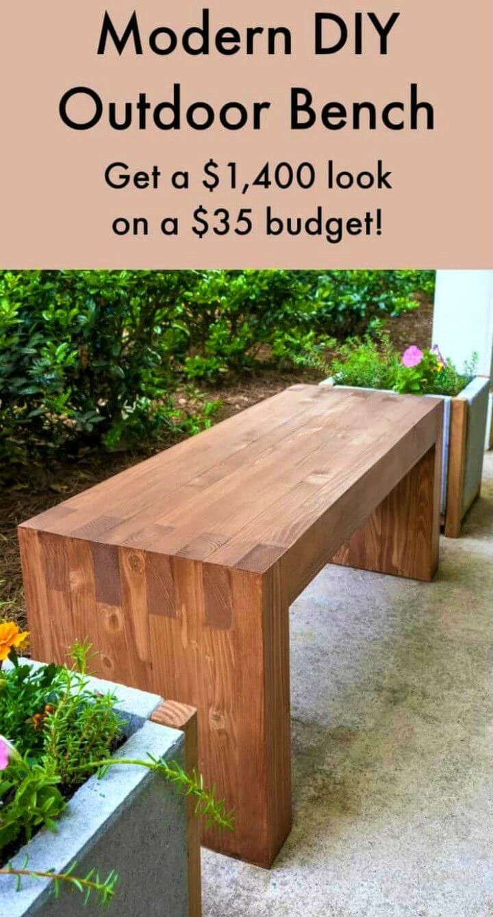 50 DIY Outdoor Bench Plans You Can Build Using Wood Diy Outdoor Furniture, Outdoor Garden Furniture, Furniture Plans, Diy Furniture, Furniture Projects, Outdoor Garden Bench, Garden Benches, Antique Furniture, Modern Furniture