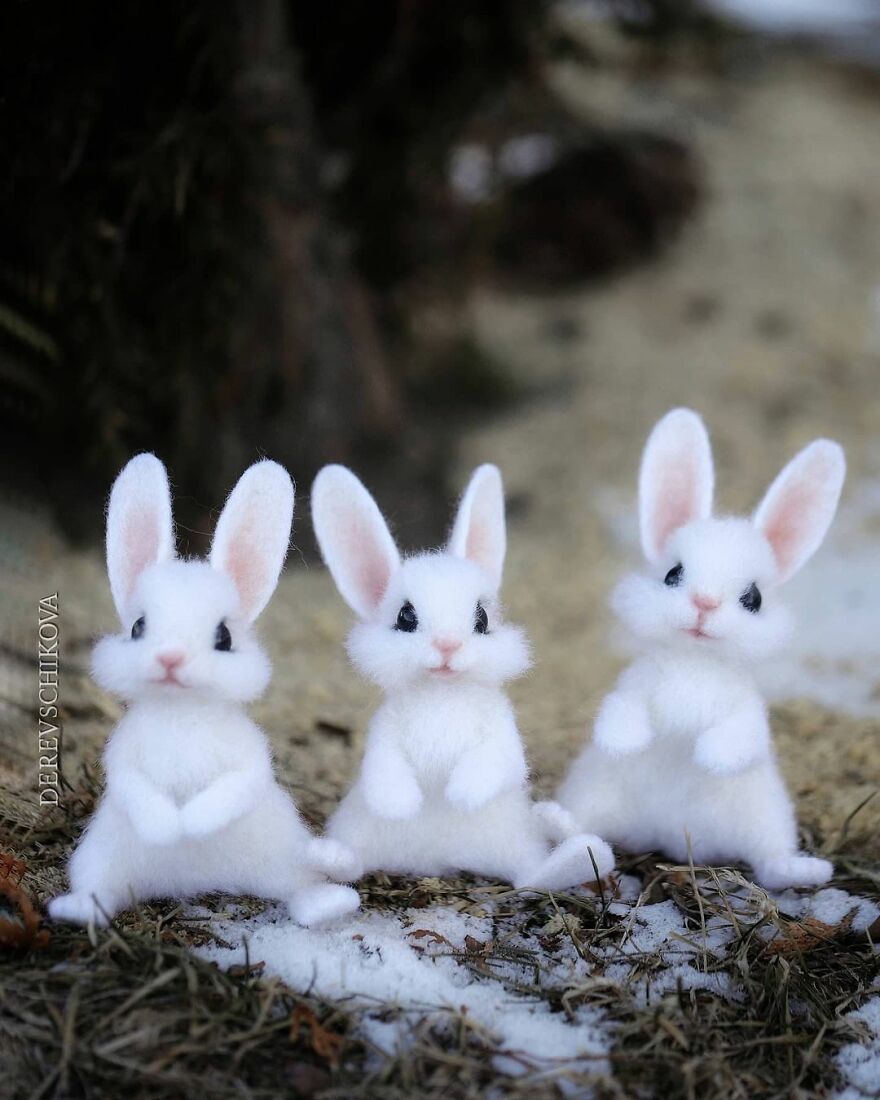 30 Adorable Needle-Felted Wool Animals By Yulia Derevschikova (New Pics)