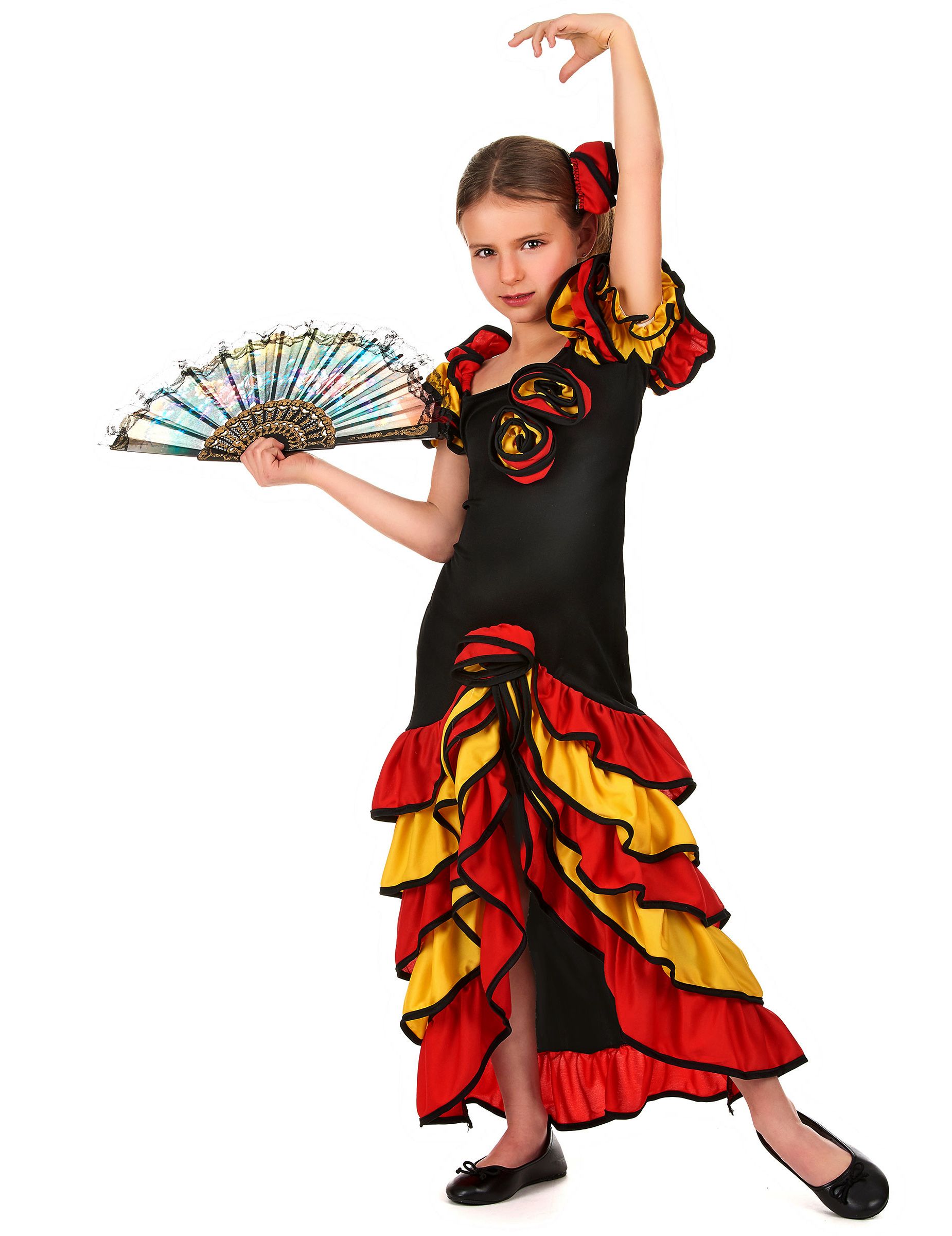 Ragazza spagnola abito ballo flamenco Donna Vestito Abito da Donna Moda ballerina Spagna