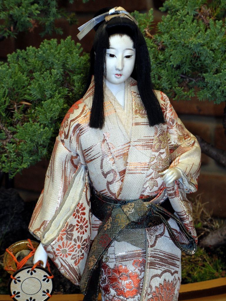 Japanische Poppen Schwarz Doppelter