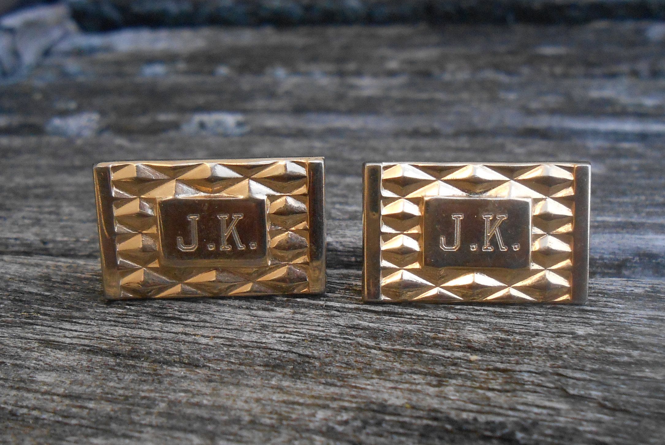 Men/'s Vintage Silver Square Cufflinks Wedding Groomsmen Gift Dad.