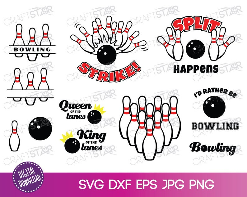 Bowling svg files Step DAD awesome art bowling graphic arts