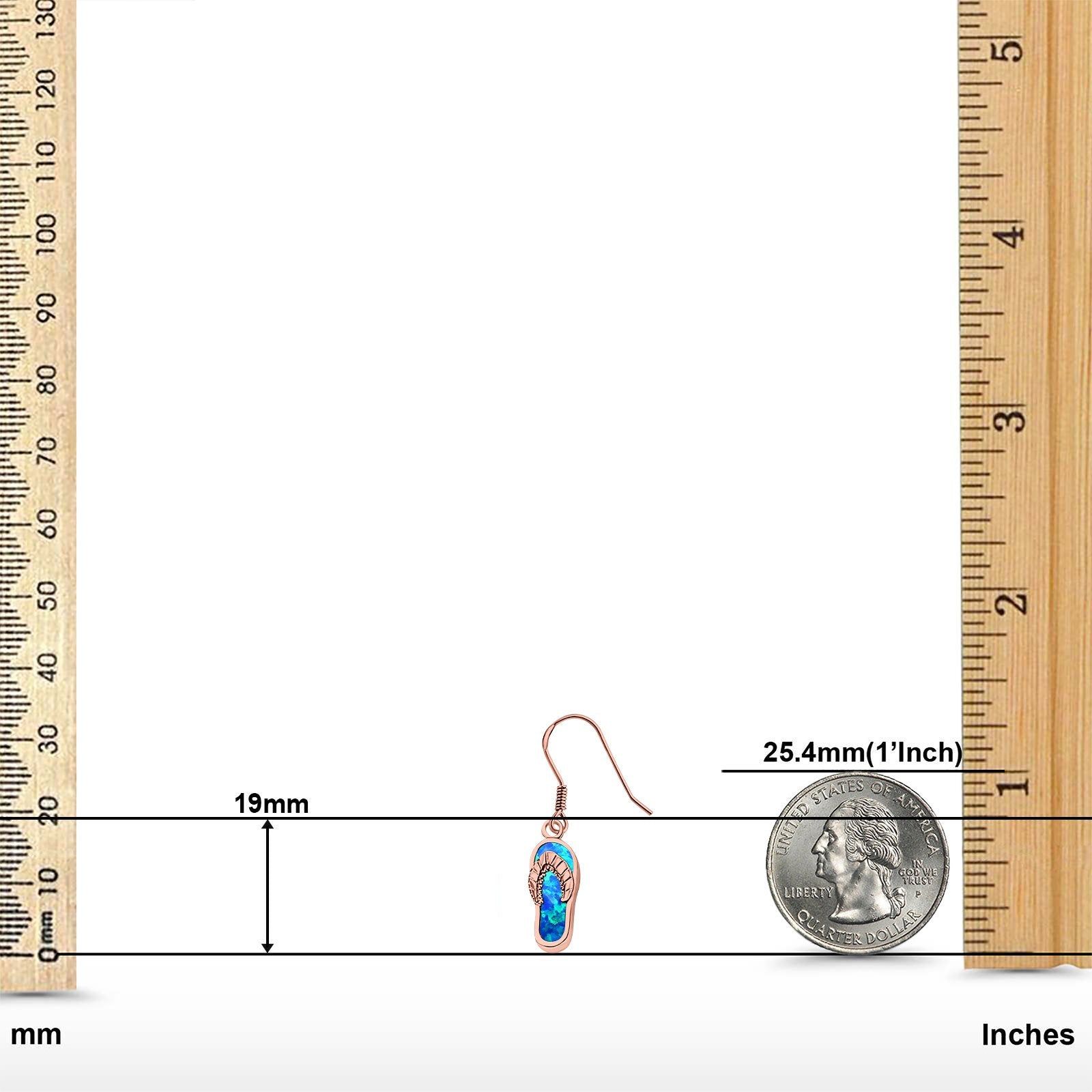 Item Specifications: Metal Type: Sterling Silver.Metal Stamp or Hallmark: .925Metal Purity: 92.5% Sterling.Gemstone Creation Method: Lab CreatedFace Measurements From South To North: 19mm(0.74") Rose Tone, 19mm, Blue Opal, Silver Metal, Purity, Types Of Metal, Hallmark, Lab, Dangles