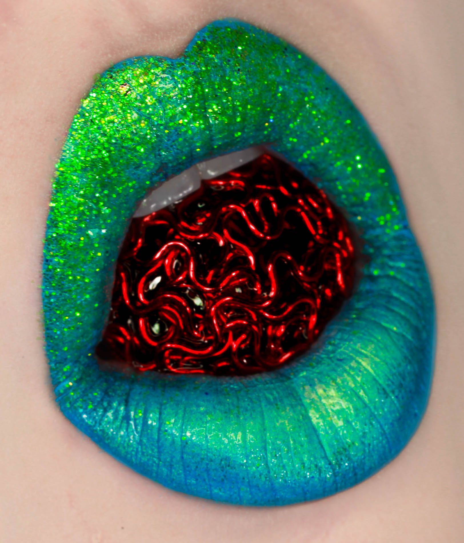 Red And Teal Holiday Lippie By Kaileykbeautyarts On Instagram