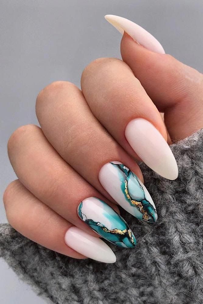 Marble Nail Designs, Marble Nail Art, Acrylic Nail Designs, Nail Art Designs, Acrylic Nails, Coffin Nails, Stiletto Nails, Indian Nail Designs, Unique Nail Designs