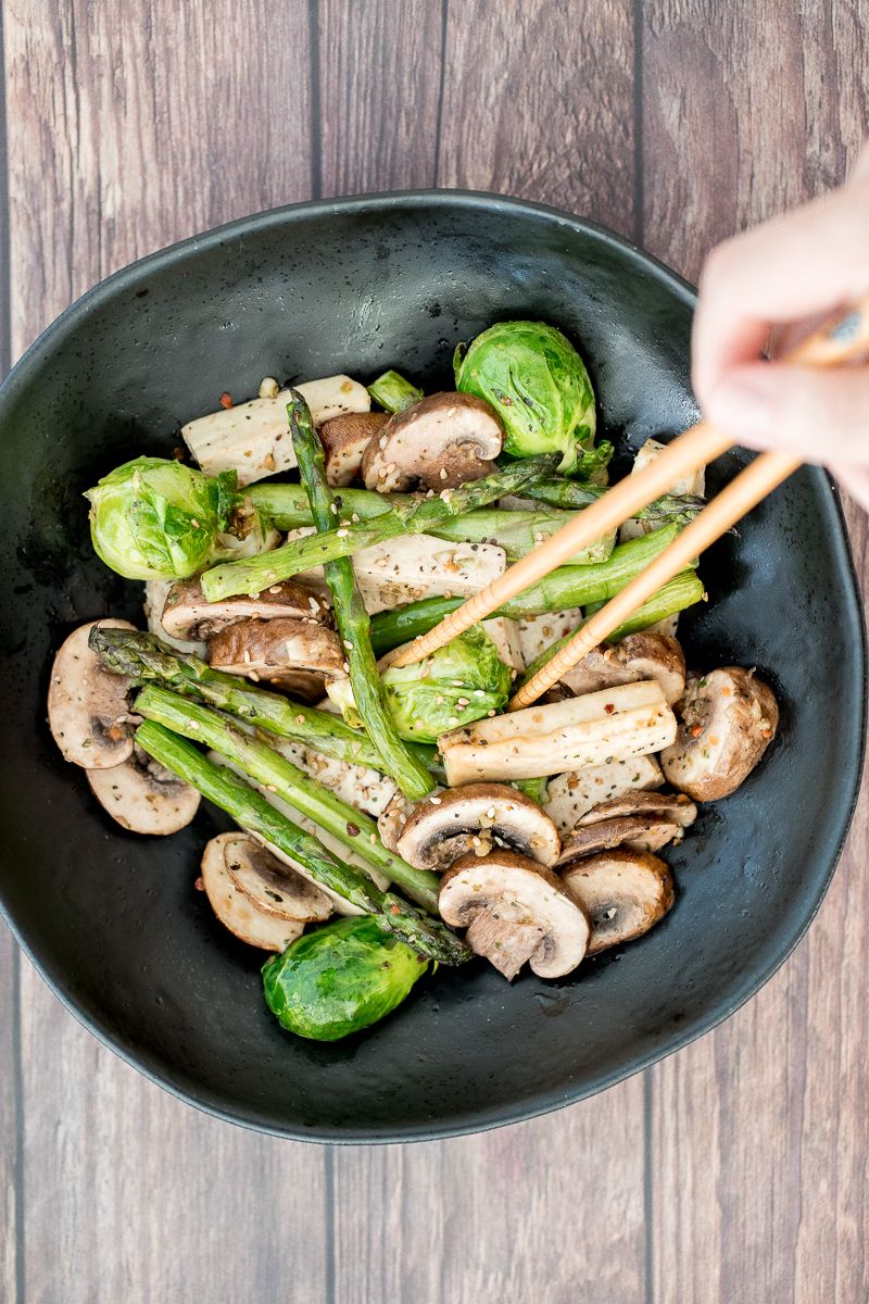 Air Fryer Spring Vegetable 'Stir-Fry' with Tofu | Recipe in 2020