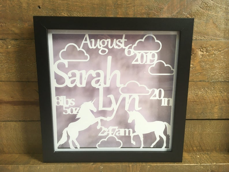 Birth Announcement Nursery Decor Personalized Baby Gift | Etsy in 2021
