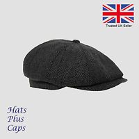 Peaky Blinders Wool Blend Bakerboy Tweed Newsboy Hat Country Gatsby Flat Cap