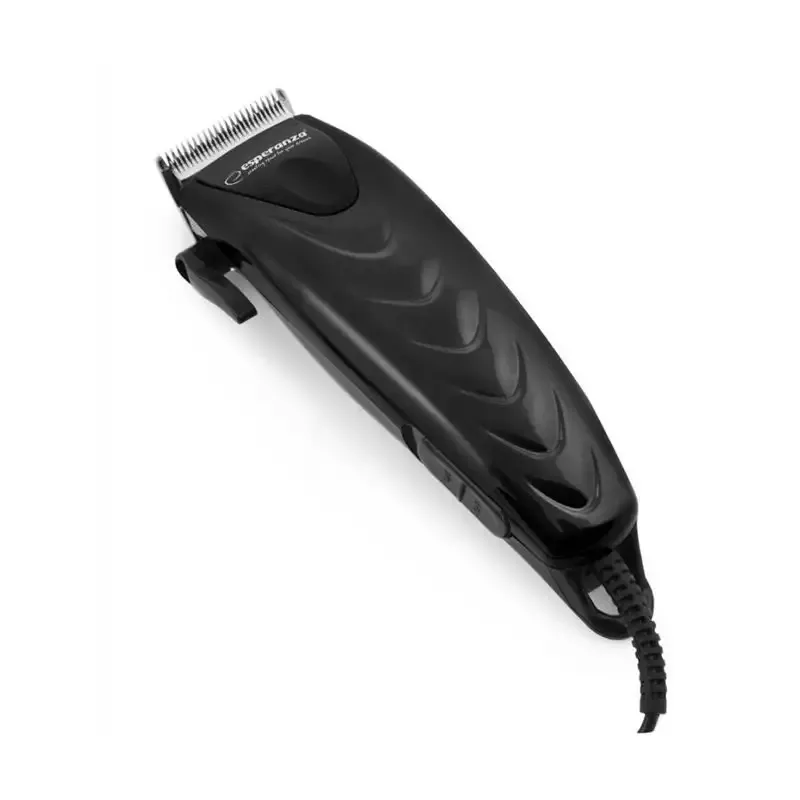 Masina de tuns, marca Esperanza, model Elegant.Caracteristici generale:Lungime de taiere: 1.2 - 12 mmProfil maner anti-alunecareParghie de reglare lungime de taiereDesign ergonomicGaura pentru agatareCuloare: negru Agate, Elegant, Beauty, Catalog, Design, Classy, Agates, Brochures