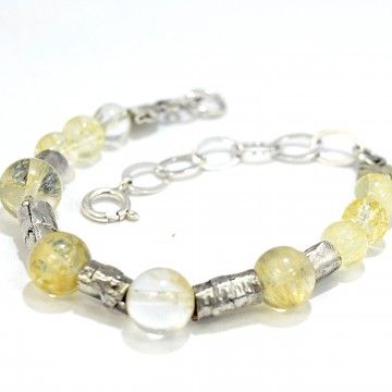Kwarc z rutylem - bransoletka Beaded Bracelets, Jewelry, Fashion, Moda, Jewlery, Jewerly, Fashion Styles, Pearl Bracelets, Schmuck