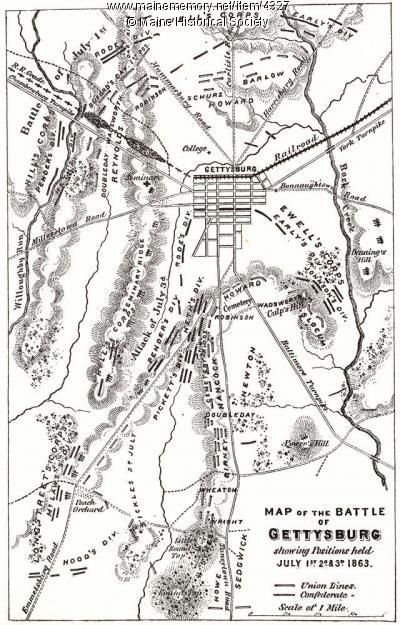 Map of Gettysburg battlefield - 22a776b671c5221a8b64a5e1006e7b69