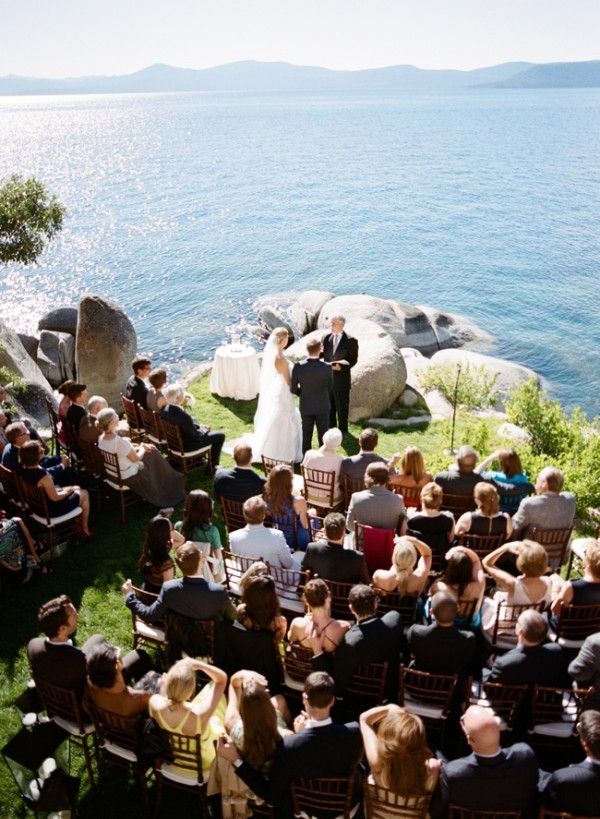Lakefront Wedding Ceremony Ideas From This Real Lake Tahoe Lakefront Wedding Ceremony Ideas From This Real Lake Tahoe At Thunderbird Lodge Josh Gruetzmacher