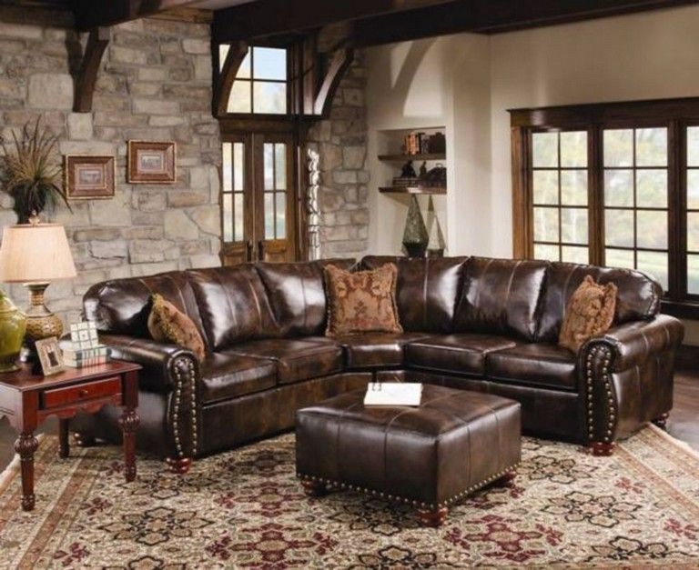 46+ Awesome Modern Leather Sofa Design Living Room