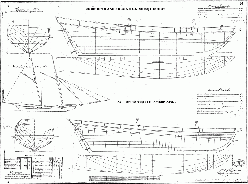 Free Ship Plans Schooner Sailing Vessel Musquidobit