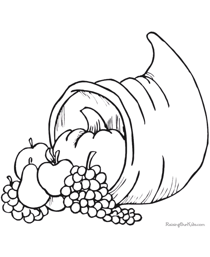 Download Printable Thanksgiving coloring pages - Cornucopia ...