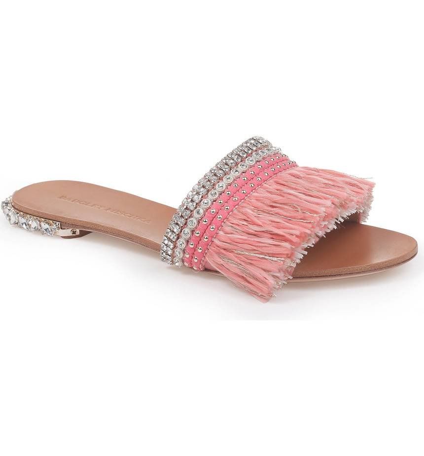 badgley mischka laney satin & crystal sandals