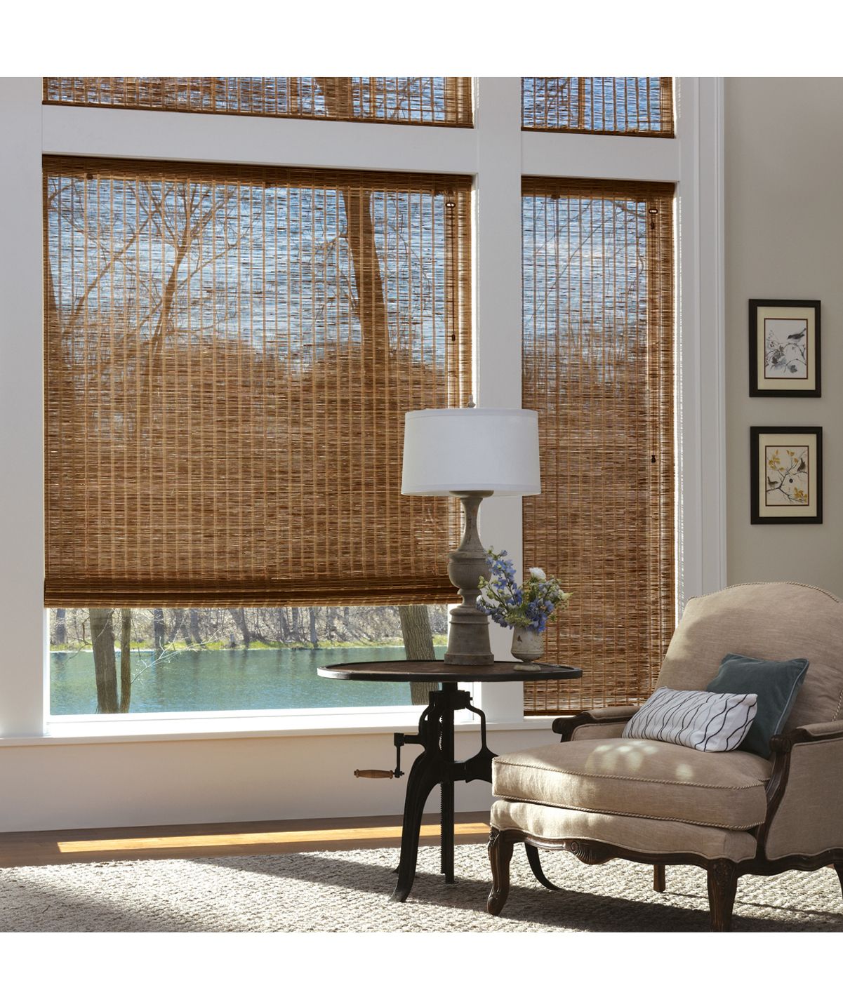 Vitendi Bamboo Blinds Woven wood shades, Living room blinds, Curtains