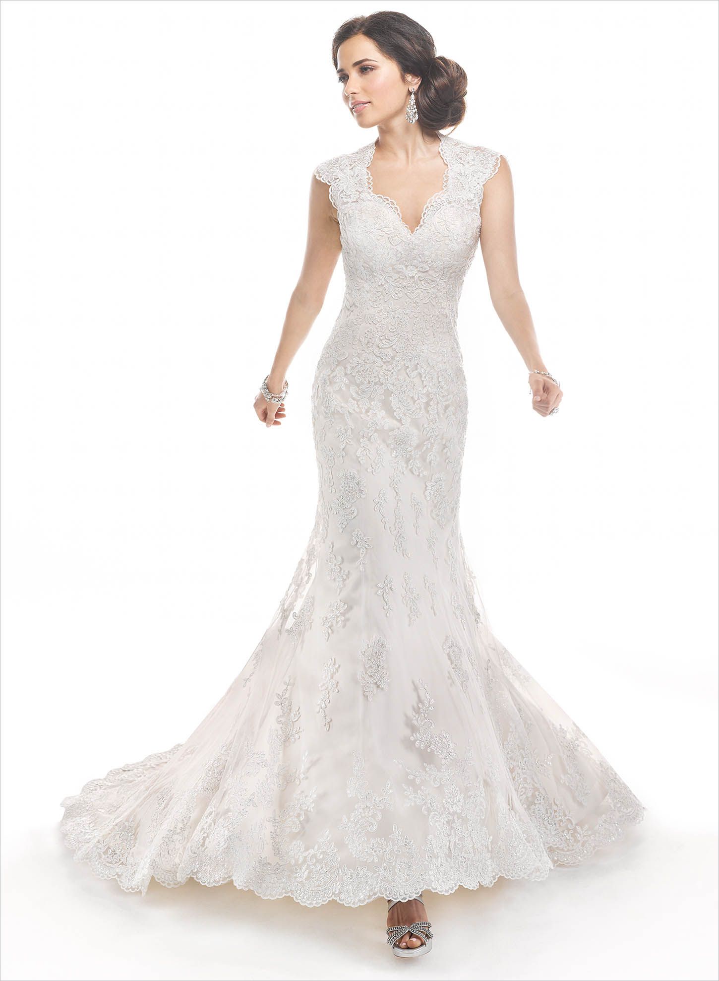 Gold Trumpet Wedding Dress