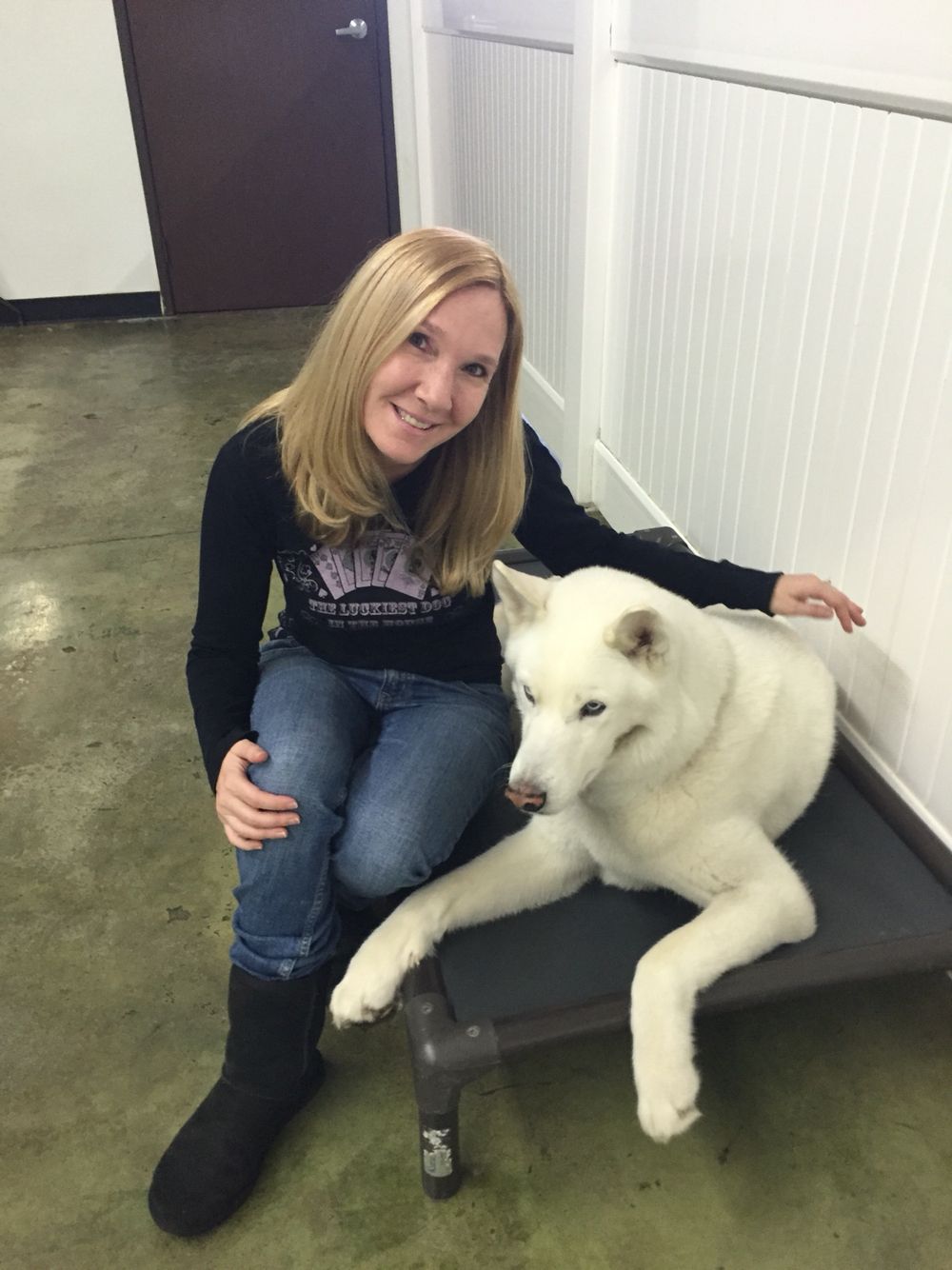 Logan And Owner Dawn Dog Daycare Pet Resort Cat Boarding logan-and-owner-dawn-dog-daycare-pet-resort-cat-boarding