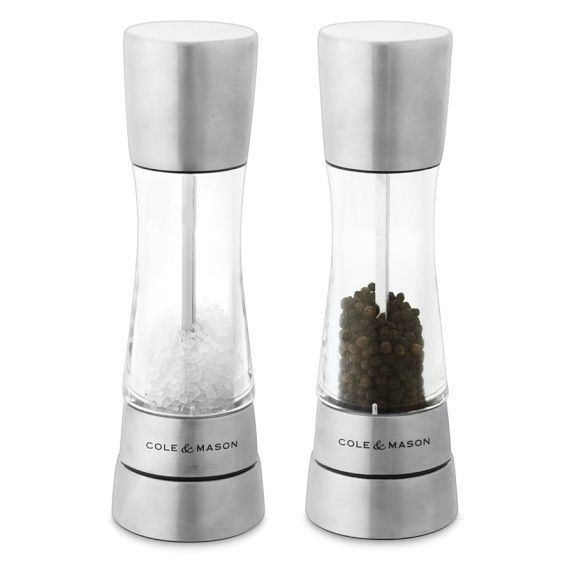Pepper Seasoning and More Unique Ergonomic Thumb Operated Push Button for Easy One Hand Grinding Avryware Stainless Steel Spice Grinder Ideal for Salt