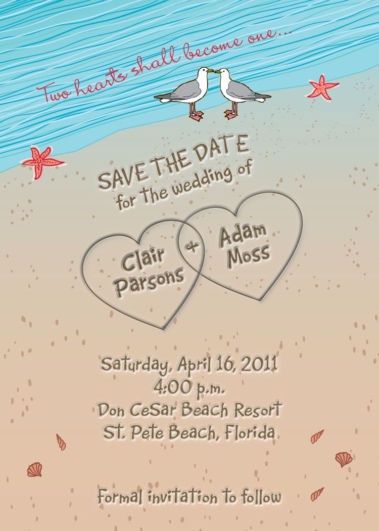 Image Detail For Beach Themed Wedding Invitations Get Married