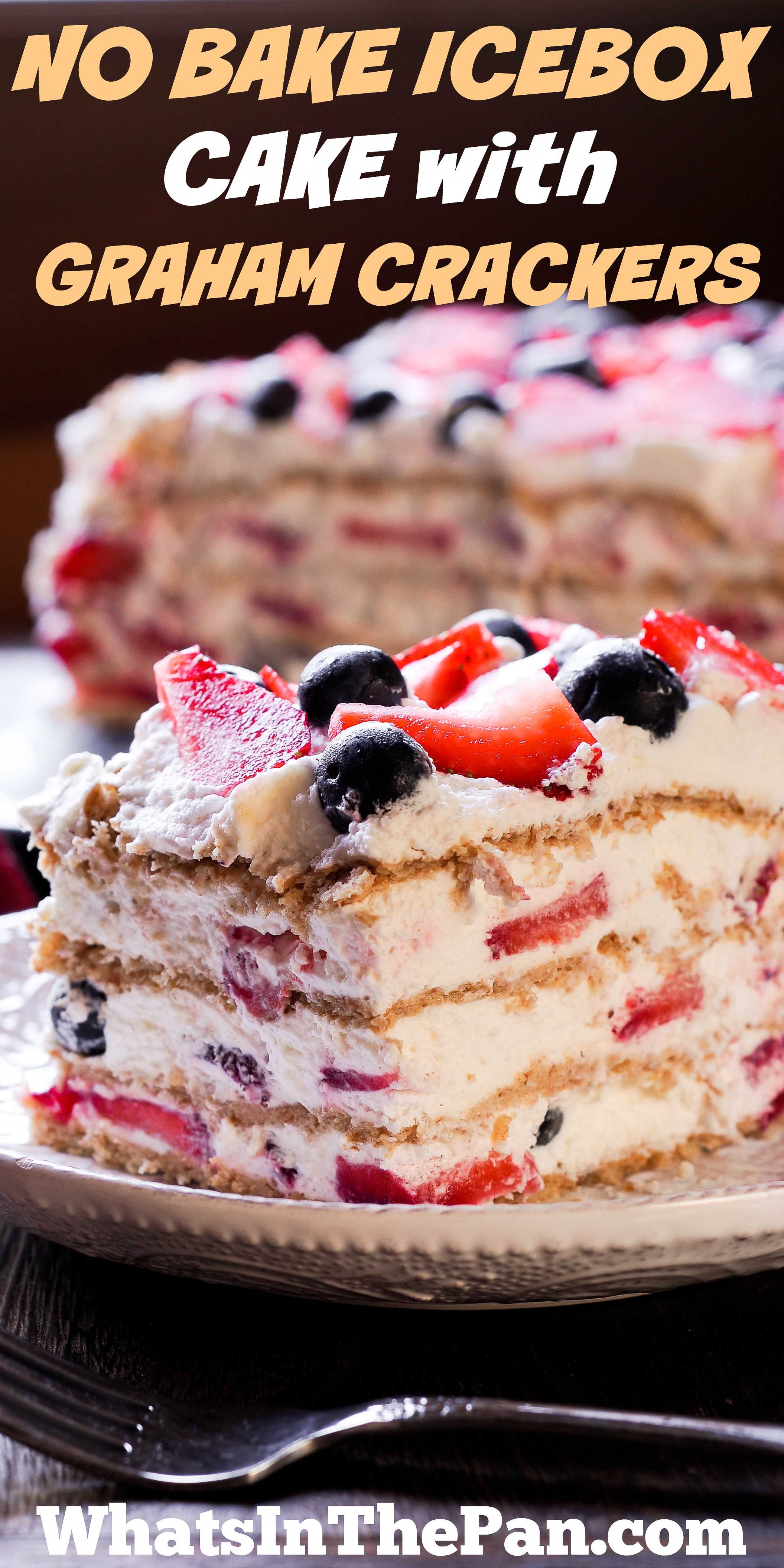 no bake strawberry cream icebox cake with graham crackers whipped cream berries this red white and icebox cake graham cracker dessert baked strawberries strawberry cream cheese icebox cake on no bake strawberry cream icebox cake with graham crackers whipped cream berries this red white and icebox cake graham cracker dessert baked strawberries pinterest