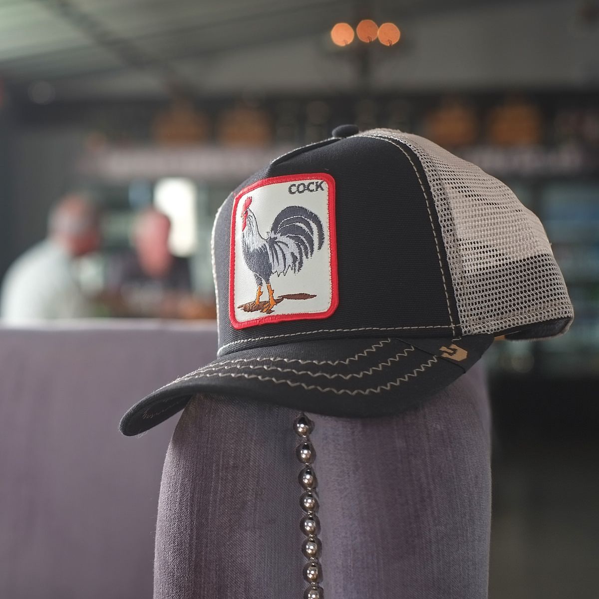 Goorin Bros Rooster Black Trucker Hat Side Apparel Hats Beanies Socks In 2019 Black Trucker Hat Hats Flat Brim Hat
